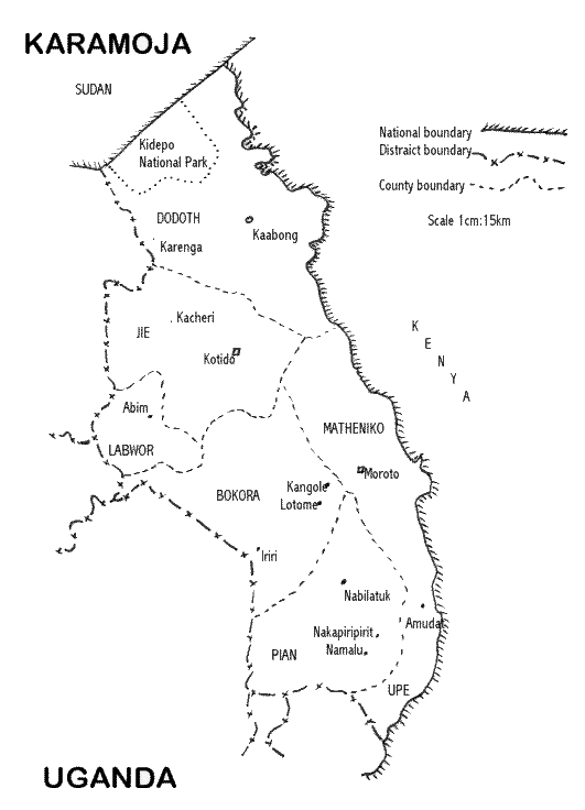 map of Karamoja